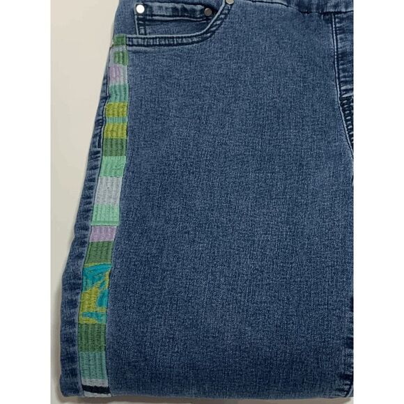 Fit Fabulous Womens Denim Jeans Skinny Raw Hem Denim Jeans Blue Size 6 - Picture 3 of 8